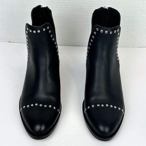 Steve Madden Conspire Studded Ankle Booties Black Leather Boots Moto Rock 8 EUC - Picture 5 of 10
